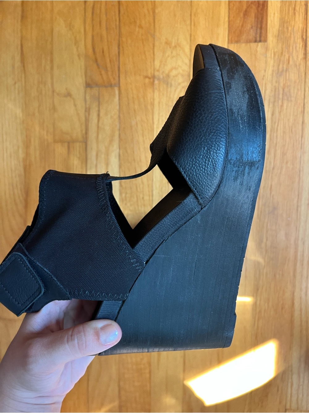 Eileen Fisher Black Open-Toe Sandals
